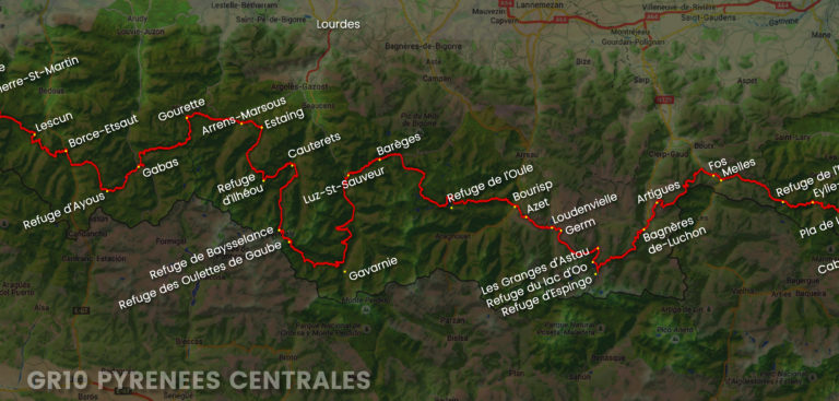 Liste des bivouacs et campings du GR10 en Pyrénées Centrales