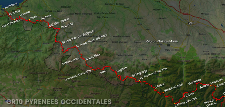 Liste des hébergements du GR10 en Pyrénées Occidentales