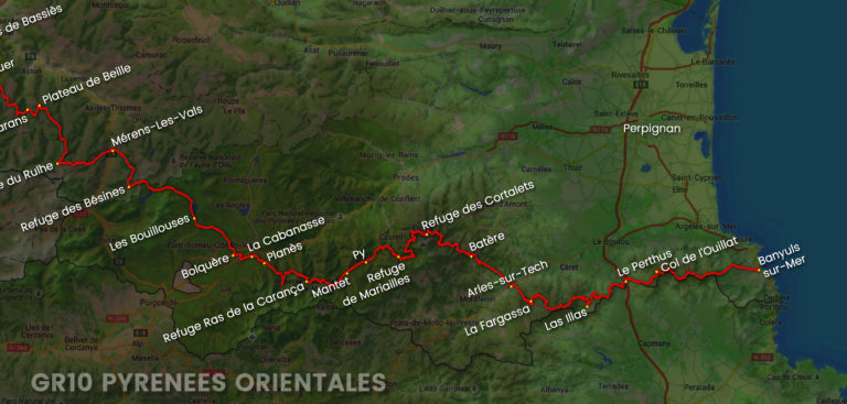 Liste des hébergements du GR10 en Pyrénées Orientales