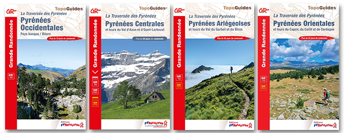 Les quatre topoguides du GR10